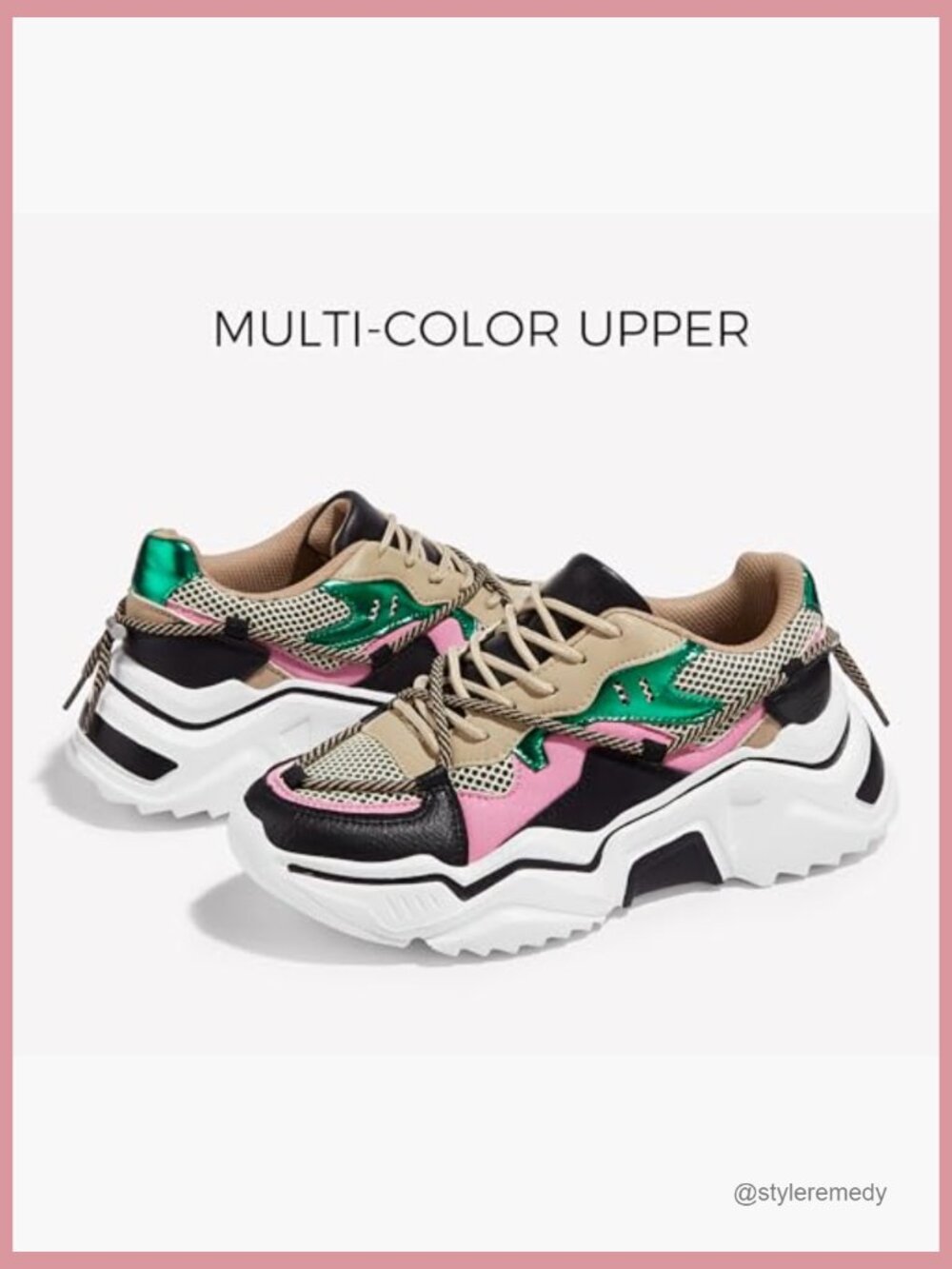 Platform Fashion Sneakers Chunky Dad Walking Shoes Lightweight Retro Sneakers - Picture 3 of 7